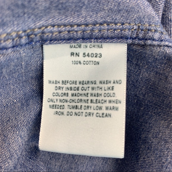 GAP 1969 Denim Shirt Button Front RN54023 Womens L - Picture 6 of 7